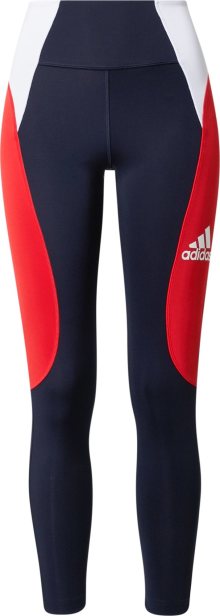 Sportovní kalhoty ADIDAS SPORTSWEAR marine modrá / červená / bílá