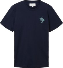 Tričko Tom Tailor noční modrá / mátová