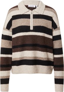 Svetr \'Nicki\' Weekday kaštanově hnědá / cappuccino / světle hnědá / černá