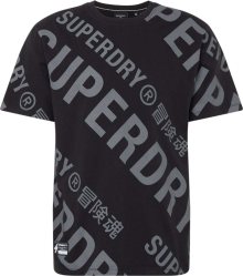 Tričko Superdry šedá / černá
