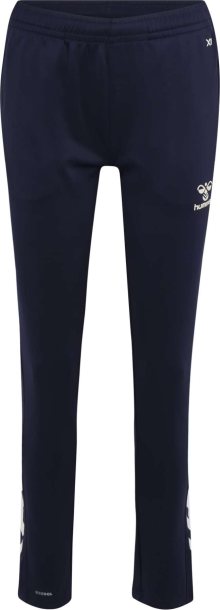 Sportovní kalhoty Hummel tmavě modrá / bílá