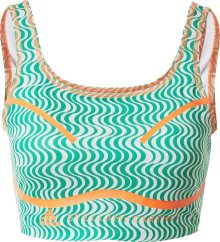 Sportovní top \'Truepurpose Printed\' adidas by stella mccartney šedá / smaragdová / oranžová
