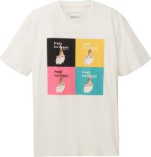 Tričko Tom Tailor Denim tyrkysová / oranžová / pink / bílá
