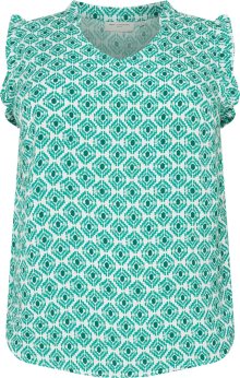 Halenka \'ZITTA\' ONLY Carmakoma nefritová / tmavě zelená / bílá