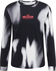 Tričko Hollister světle červená / černá / bílá