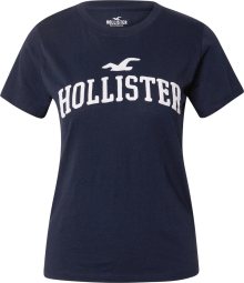 Tričko Hollister námořnická modř / bílá