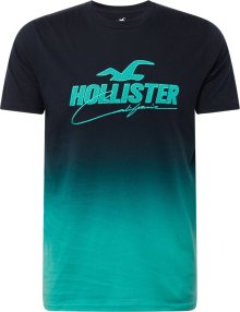 Tričko Hollister nefritová / černá