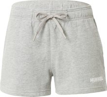 Sportovní kalhoty Hummel šedý melír / bílá