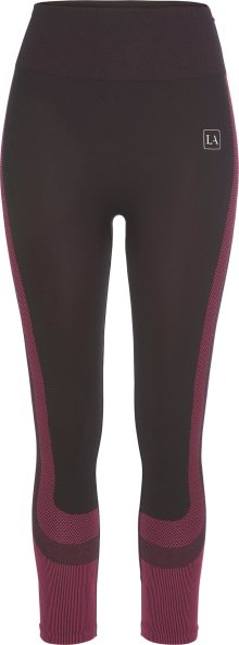 Sportovní kalhoty LASCANA ACTIVE bobule / tmavě fialová / bílá