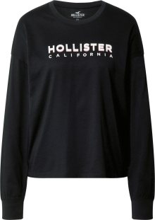 Tričko Hollister černá / bílá