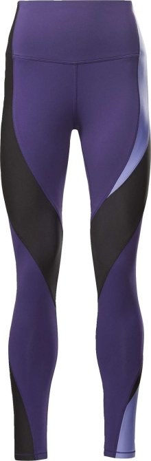 Sportovní kalhoty Reebok Sport světle fialová / tmavě fialová / černá