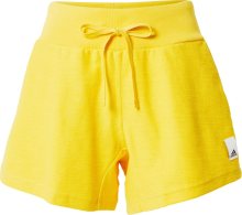 Sportovní kalhoty \'Lounge Terry Loop\' ADIDAS SPORTSWEAR žlutá / černá / bílá