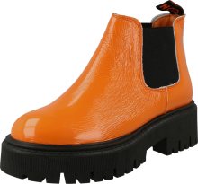 Chelsea boty \'Garbi\' Bianco tmavě oranžová / černá