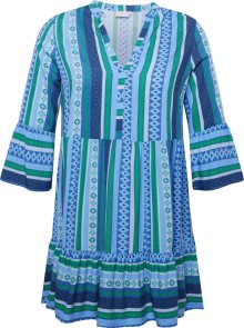 Šaty \'Marrakesh\' ONLY Carmakoma modrá / azurová / zelená / bílá