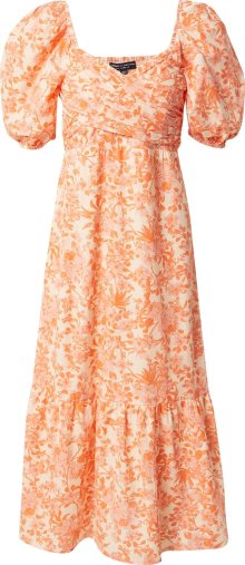 Šaty Dorothy Perkins oranžová / bílá
