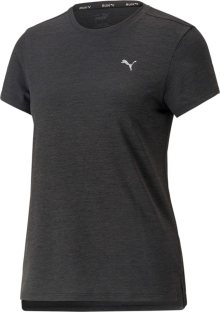 Funkční tričko Puma stříbrně šedá / černý melír