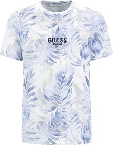 Tričko Guess béžová / námořnická modř / světlemodrá / bílá