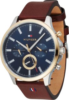 Analogové hodinky Tommy Hilfiger tmavě modrá / hnědá