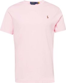 Tričko Polo Ralph Lauren béžová / hnědá / růžová
