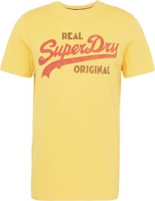 Tričko Superdry hnědá / žlutá / červená