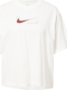 Tričko Nike Sportswear burgundská červeň / melounová / bílá