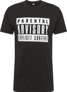 Tričko \'Parental Advisory\' mister tee černá / bílá