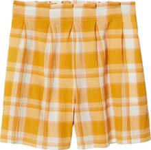 Kalhoty se sklady v pase \'Bruno\' Mango zlatě žlutá / bílá