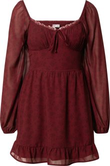 Šaty Hollister bordó / burgundská červeň