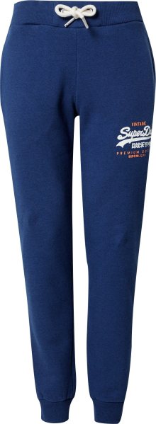 Kalhoty \'Heritage\' Superdry modrá / oranžová / bílá