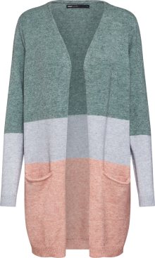 Kardigan Only šedá / zelená / růžová