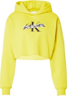 Mikina Calvin Klein Jeans žlutá / černá / bílá