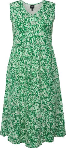 Šaty Ulla Popken trávově zelená / bílá