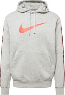 Mikina \'Repeat\' Nike Sportswear šedá / červená / černá