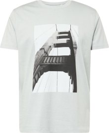 Tričko Esprit šedá / černá / bílá