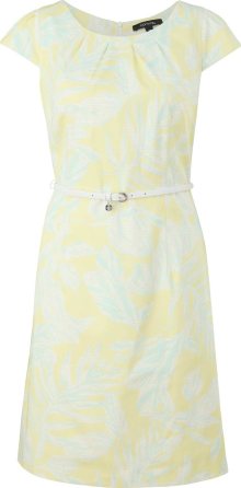 Letní šaty comma žlutá / mátová / bílá
