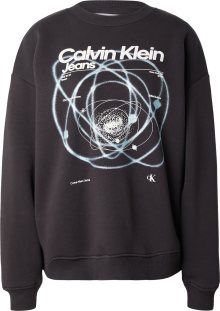 Mikina \'GALAXY\' Calvin Klein Jeans tyrkysová / černá / bílá