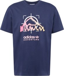 Tričko \'Adventure Ride\' adidas Originals námořnická modř / meruňková / pastelově růžová / bílá