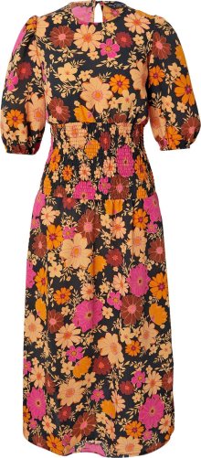 Šaty Dorothy Perkins písková / hnědá / jasně oranžová / pink / černá