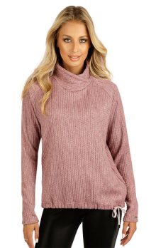 Dámský svetr s dlouhým rukávem Litex 7D025 | fialovo šedá | S