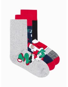 Pánské ponožky vánoční U428 mix 3-pack