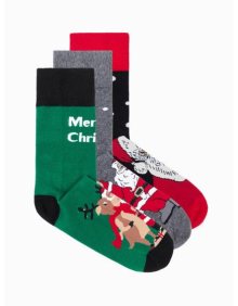 Pánské ponožky vánoční U416 mix 3-pack