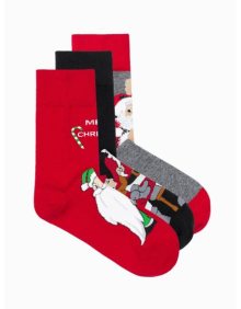 Pánské ponožky vánoční U420 mix 3-pack