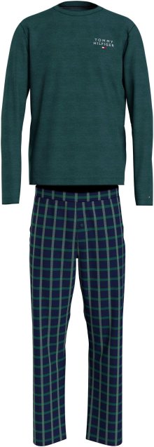 Pánské pyžamo UM0UM03130 0WP zelené káro - Tommy Hilfiger