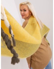 Dámská šála zimní vzorovaná JIM žlutá  