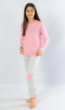 Dětské pyžamo Vienetta Secret Srdíčko růžové | růžová | 7 - 8