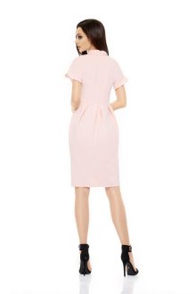 Dámské společenské šaty s  a krátkým rukávem dlouhé Růžová / M  M model 15042946 - Lemoniade