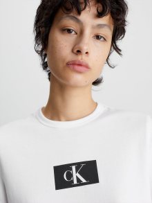 Dámské tričko Lounge T-Shirt CK96 S/S CREW NECK 000QS6945E100 bílá - Calvin Klein XS
