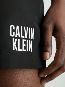 Pánské plavky Double Waistband Swim Shorts Intense Power KM0KM00740BEH černá - Calvin Klein M