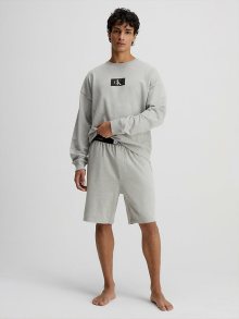Pánská mikina Lounge Sweatshirt CK96 000NM2415EP7A šedá - Calvin Klein XS