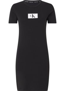 Dámská noční košile Night Dress CK96 S/S 000QS6944EUB1 černá - Calvin Klein XS